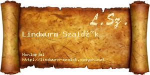 Lindwurm Szalók névjegykártya