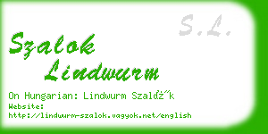 szalok lindwurm business card